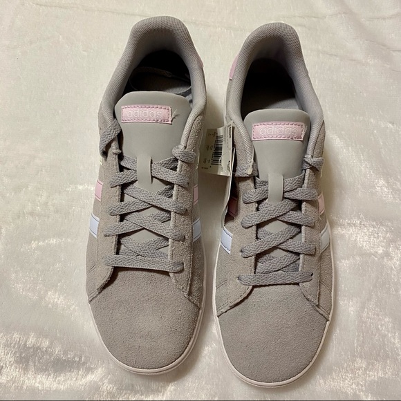 Adidas Daily 2.0 Pastel Gray/Pink/Blue Sneakers - Picture 8 of 8